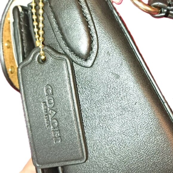 Coach Georgie  Bag In Colorblock Signature Canvas and Leather With Rivets NWT - Picture 8 of 11